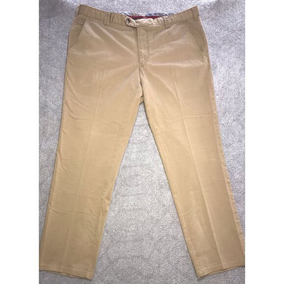 Meyer Other - Meyer Bonn Pants Mens Size 39x30‎ Modern Comfort Flat Front Beige Tan GR 56
